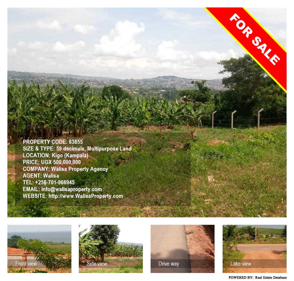 Multipurpose Land  for sale in Kigo Kampala Uganda, code: 63855
