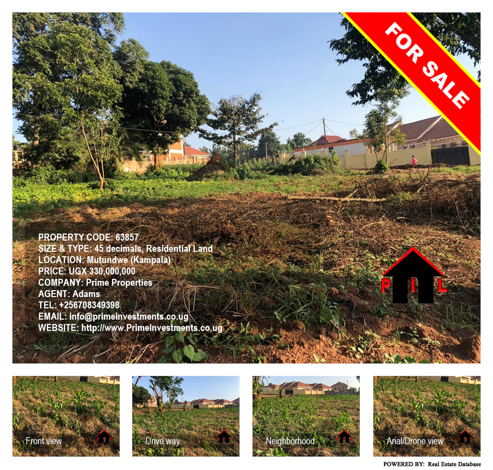 Residential Land  for sale in Mutundwe Kampala Uganda, code: 63857