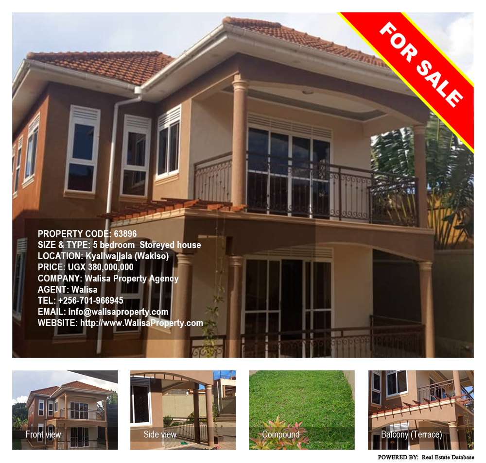 5 bedroom Storeyed house  for sale in Kyaliwajjala Wakiso Uganda, code: 63896