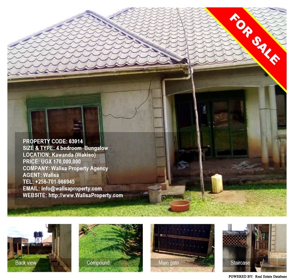 4 bedroom Bungalow  for sale in Kawanda Wakiso Uganda, code: 63914