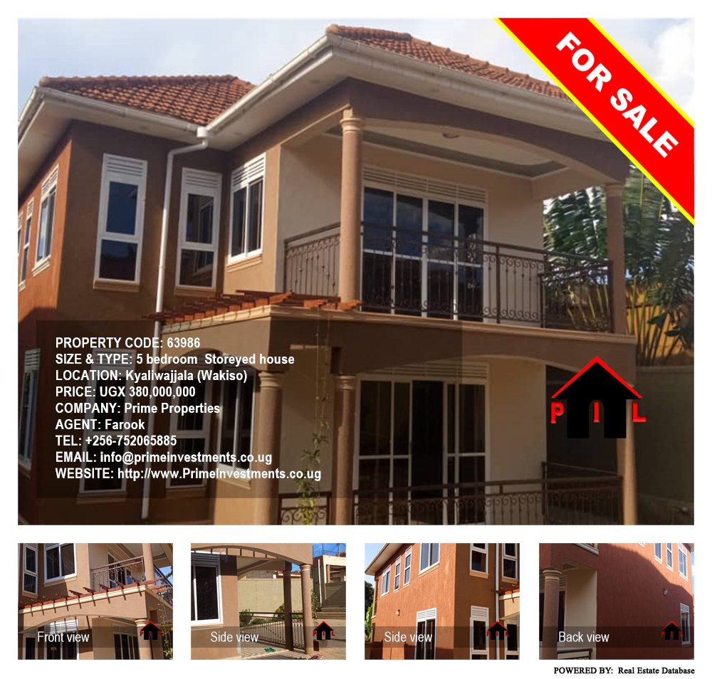 5 bedroom Storeyed house  for sale in Kyaliwajjala Wakiso Uganda, code: 63986