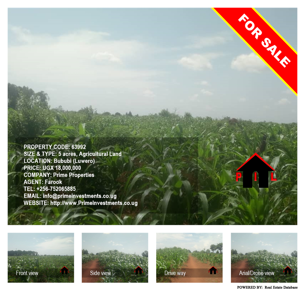 Agricultural Land  for sale in Bubuubi Luweero Uganda, code: 63992