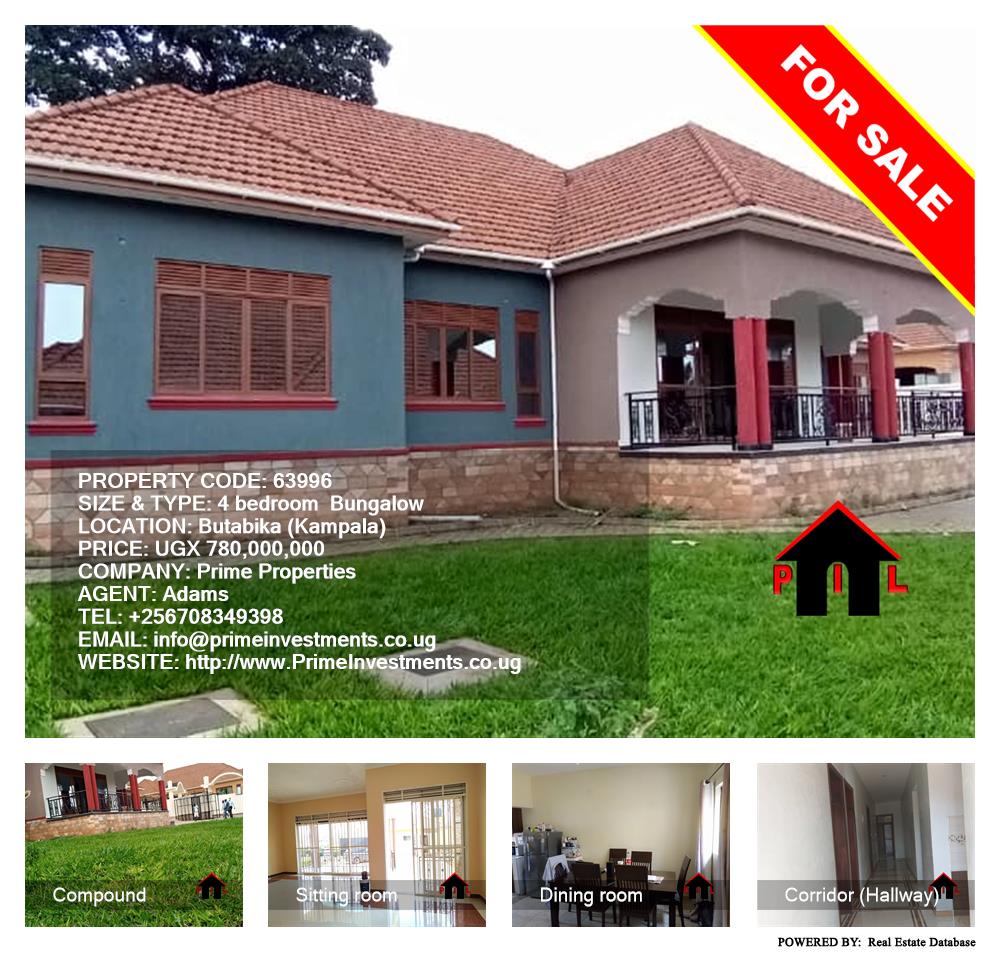 4 bedroom Bungalow  for sale in Butabika Kampala Uganda, code: 63996