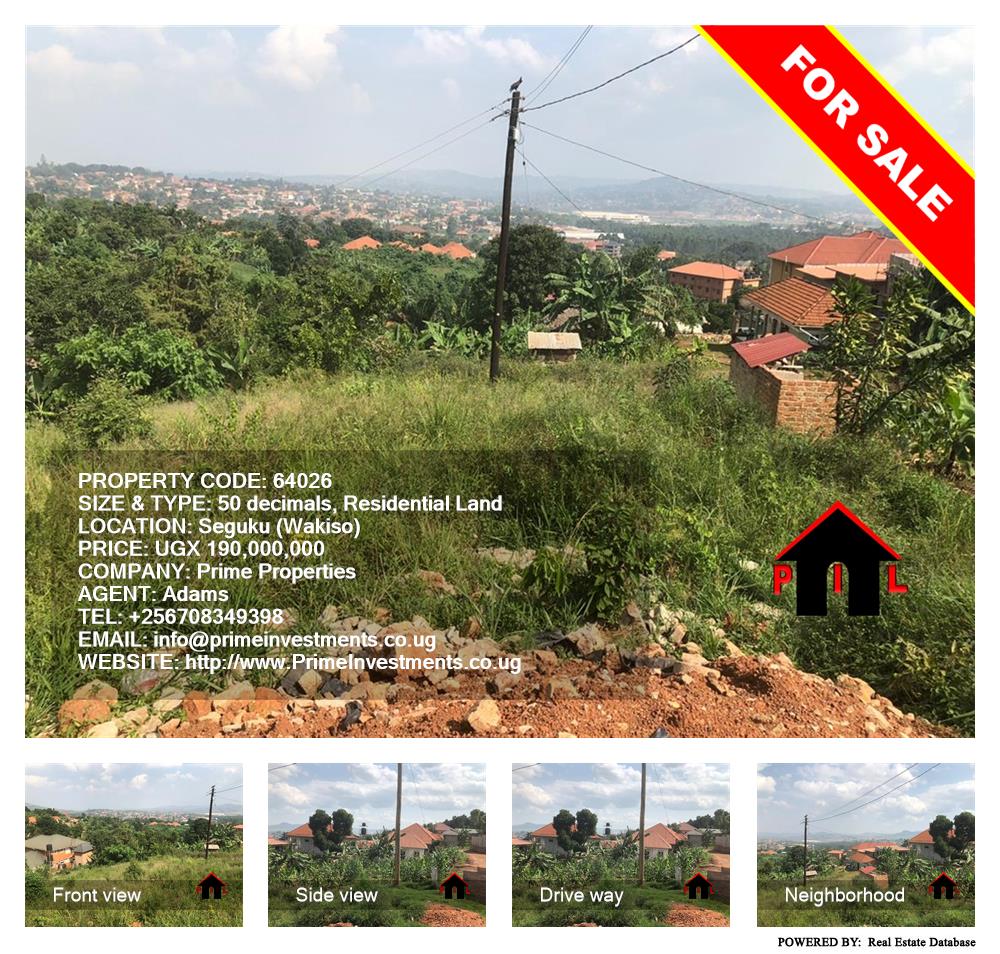 Residential Land  for sale in Seguku Wakiso Uganda, code: 64026