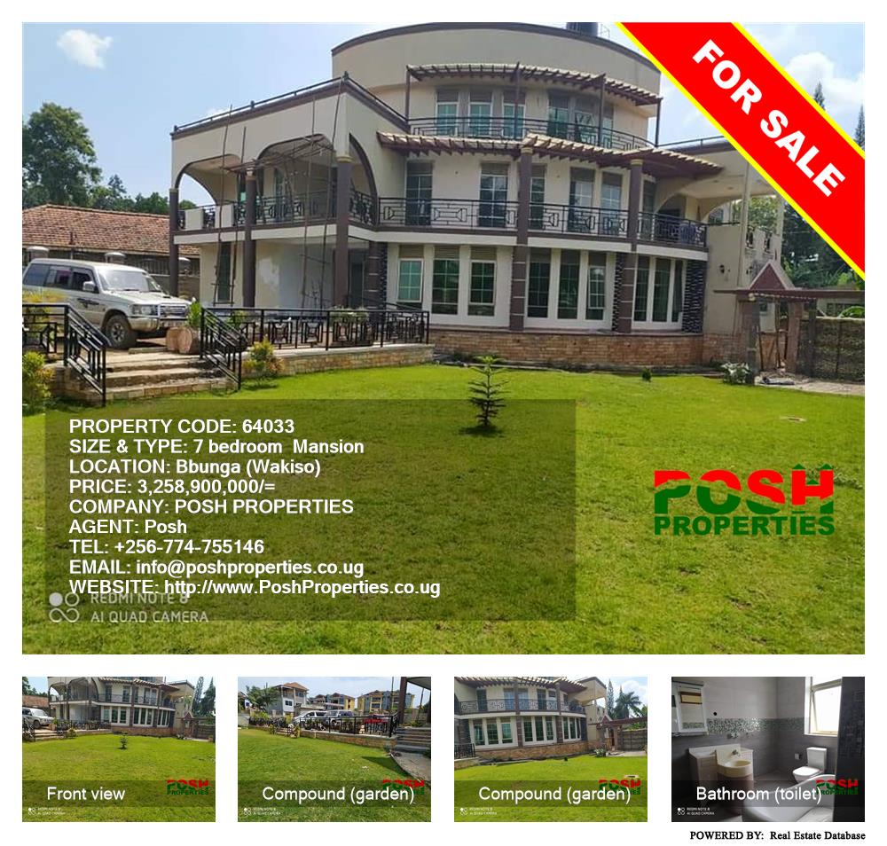 7 bedroom Mansion  for sale in Bbunga Wakiso Uganda, code: 64033