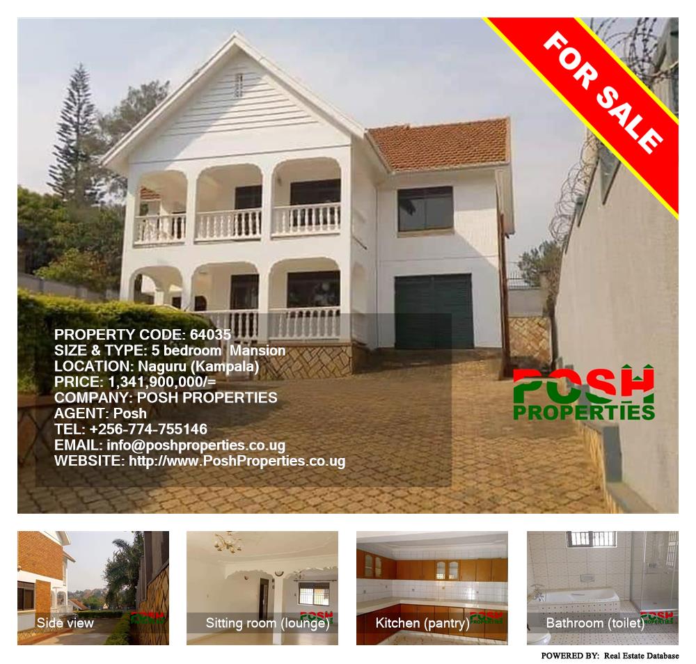 5 bedroom Mansion  for sale in Naguru Kampala Uganda, code: 64035