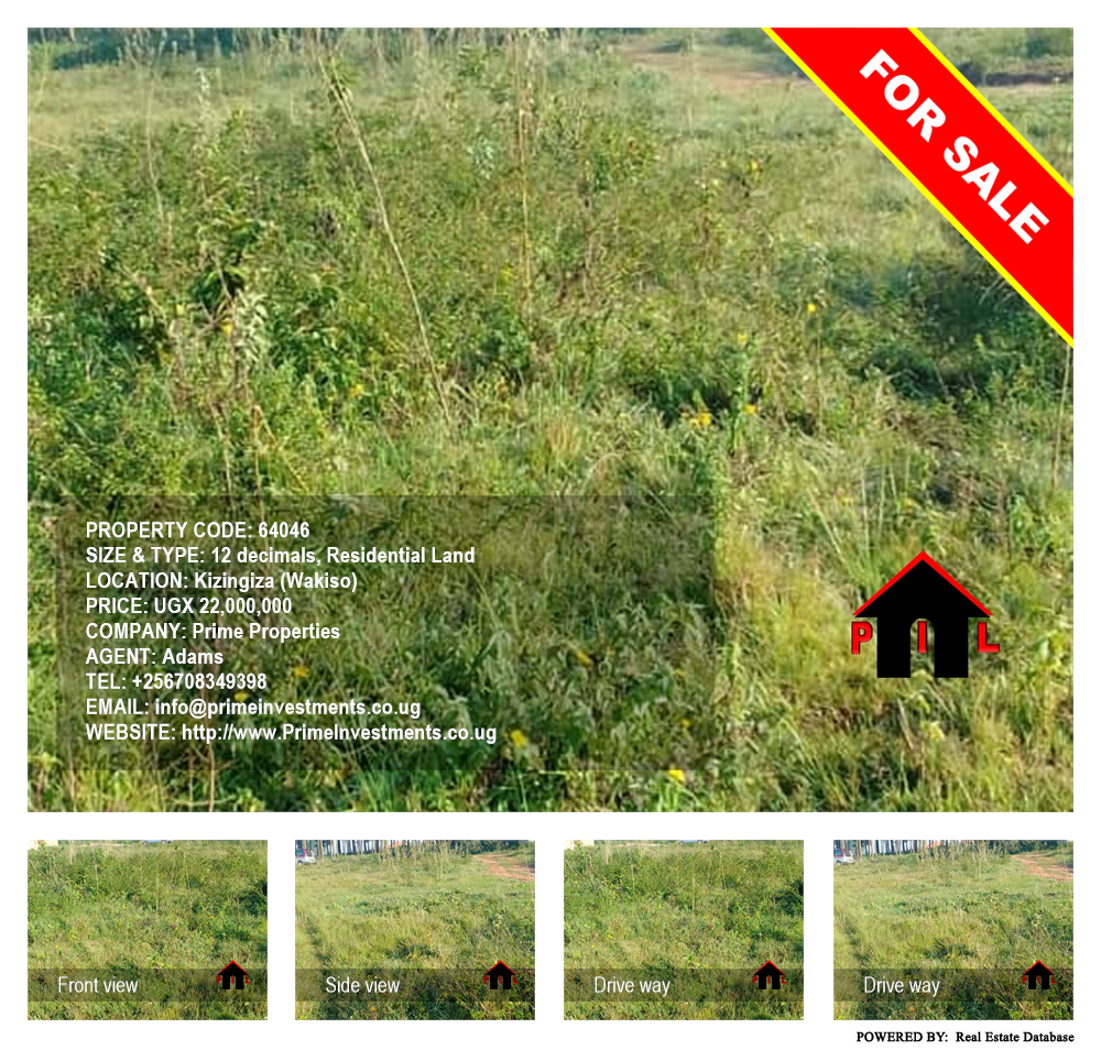 Residential Land  for sale in Kizingiza Wakiso Uganda, code: 64046