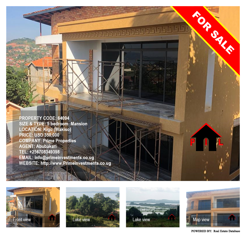 5 bedroom Mansion  for sale in Kigo Wakiso Uganda, code: 64094