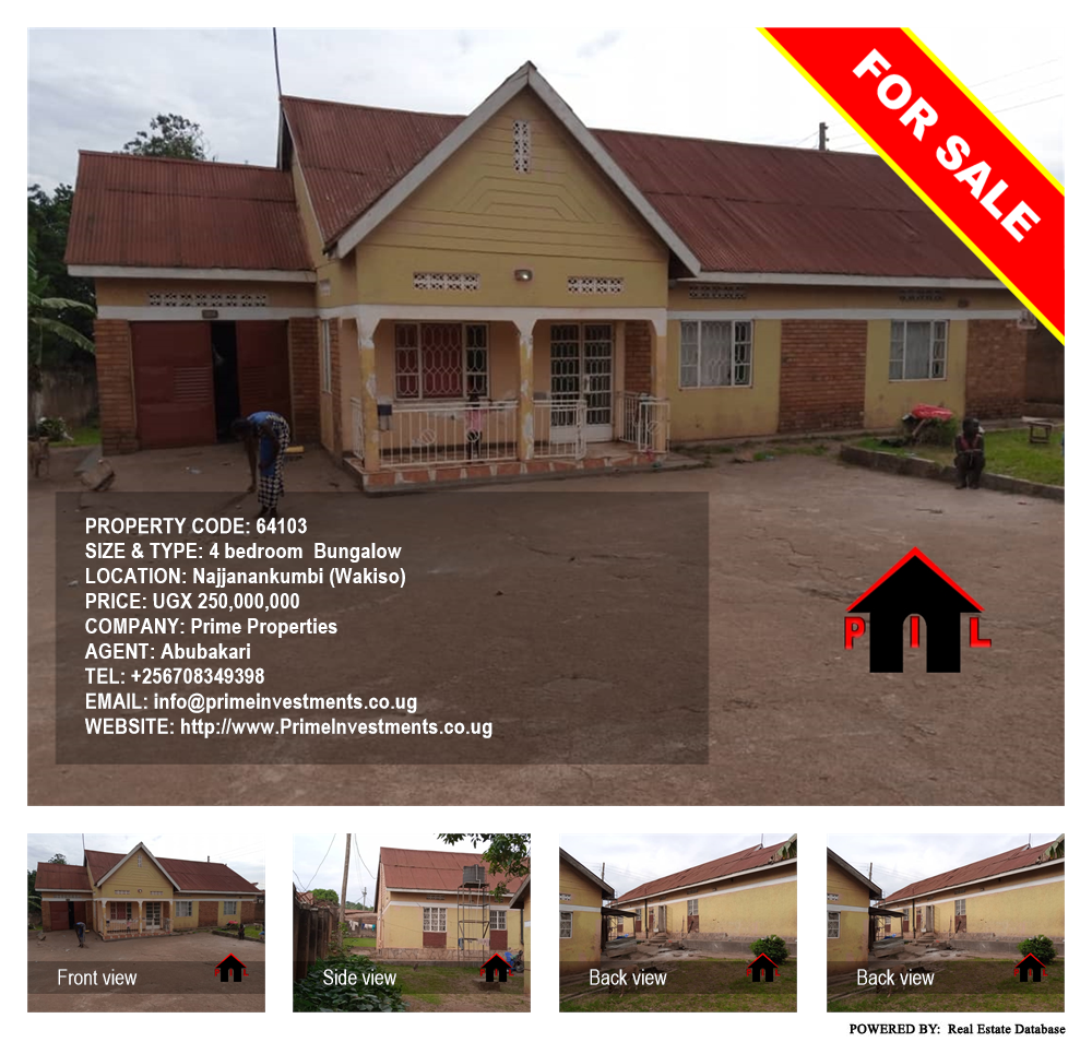 4 bedroom Bungalow  for sale in Najjanankumbi Wakiso Uganda, code: 64103