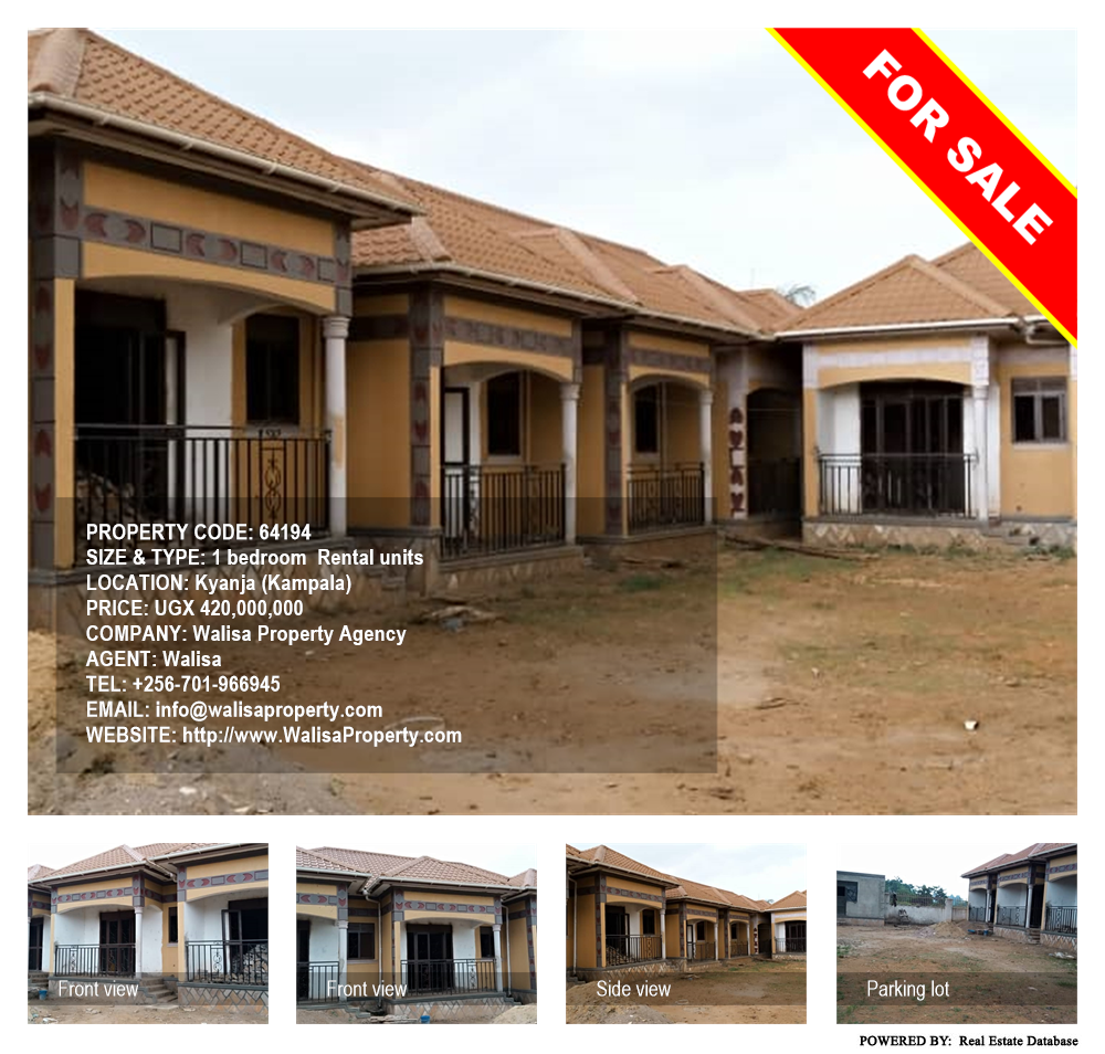 1 bedroom Rental units  for sale in Kyanja Kampala Uganda, code: 64194