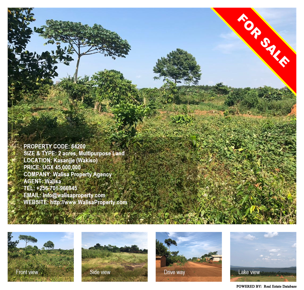 Multipurpose Land  for sale in Kasanjje Wakiso Uganda, code: 64200
