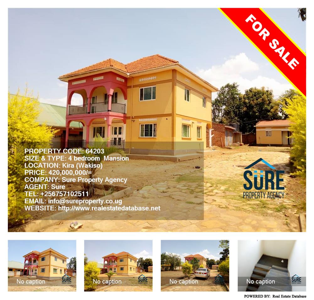 4 bedroom Mansion  for sale in Kira Wakiso Uganda, code: 64203