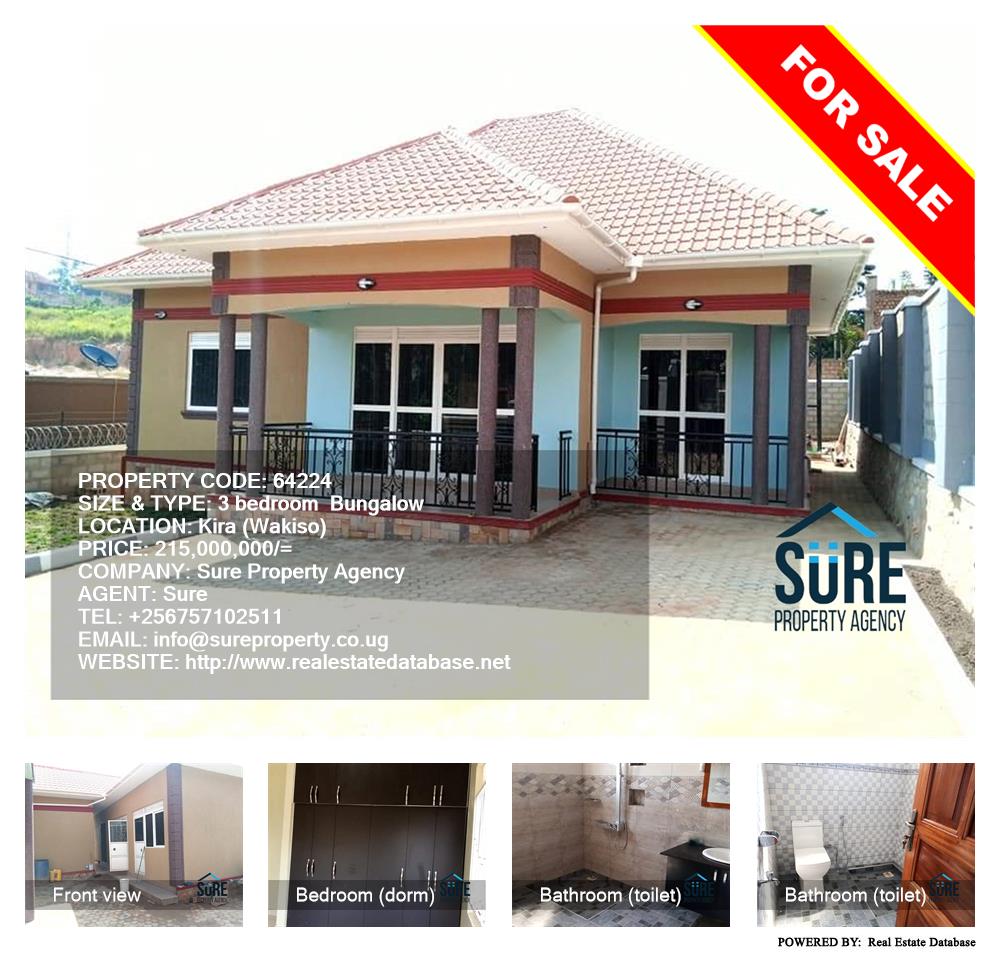 3 bedroom Bungalow  for sale in Kira Wakiso Uganda, code: 64224