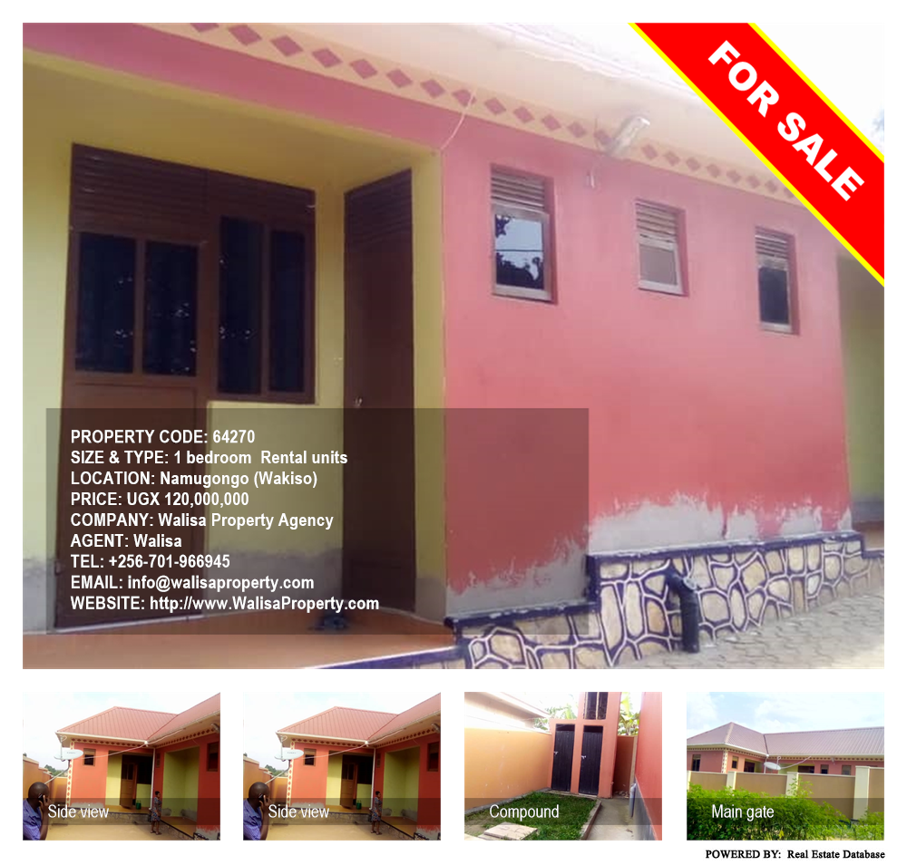 1 bedroom Rental units  for sale in Namugongo Wakiso Uganda, code: 64270