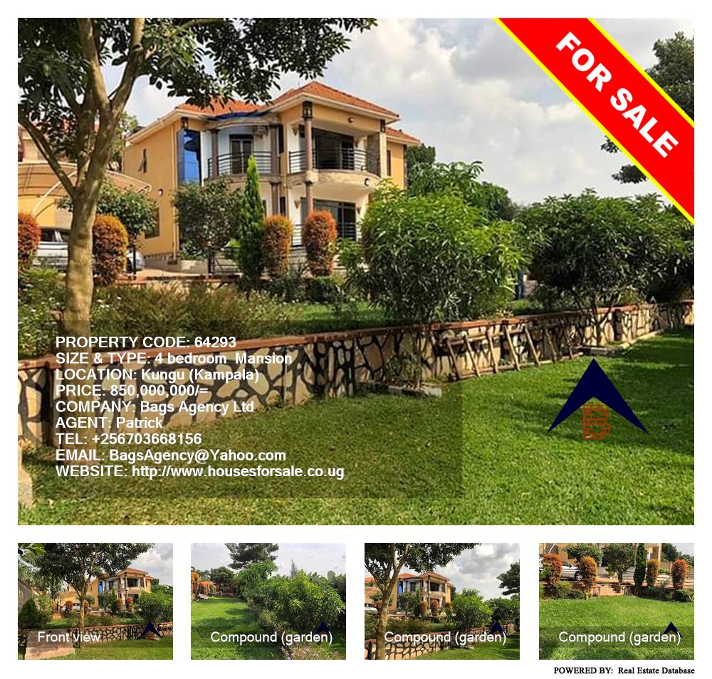 4 bedroom Mansion  for sale in Kungu Kampala Uganda, code: 64293