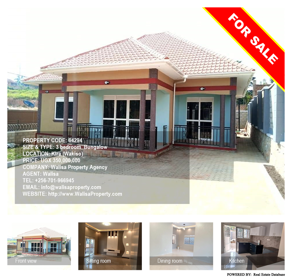 3 bedroom Bungalow  for sale in Kira Wakiso Uganda, code: 64294