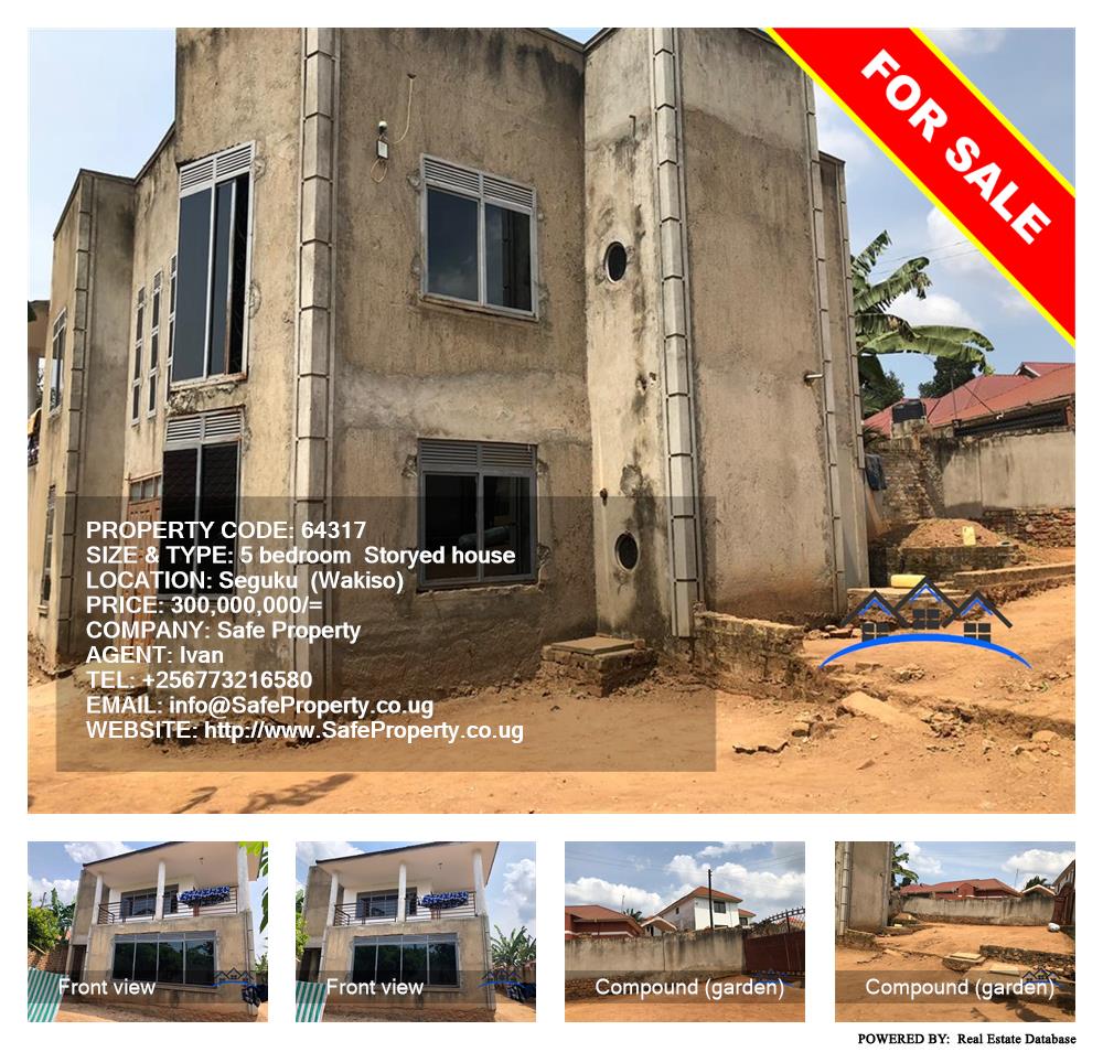 5 bedroom Storeyed house  for sale in Seguku Wakiso Uganda, code: 64317