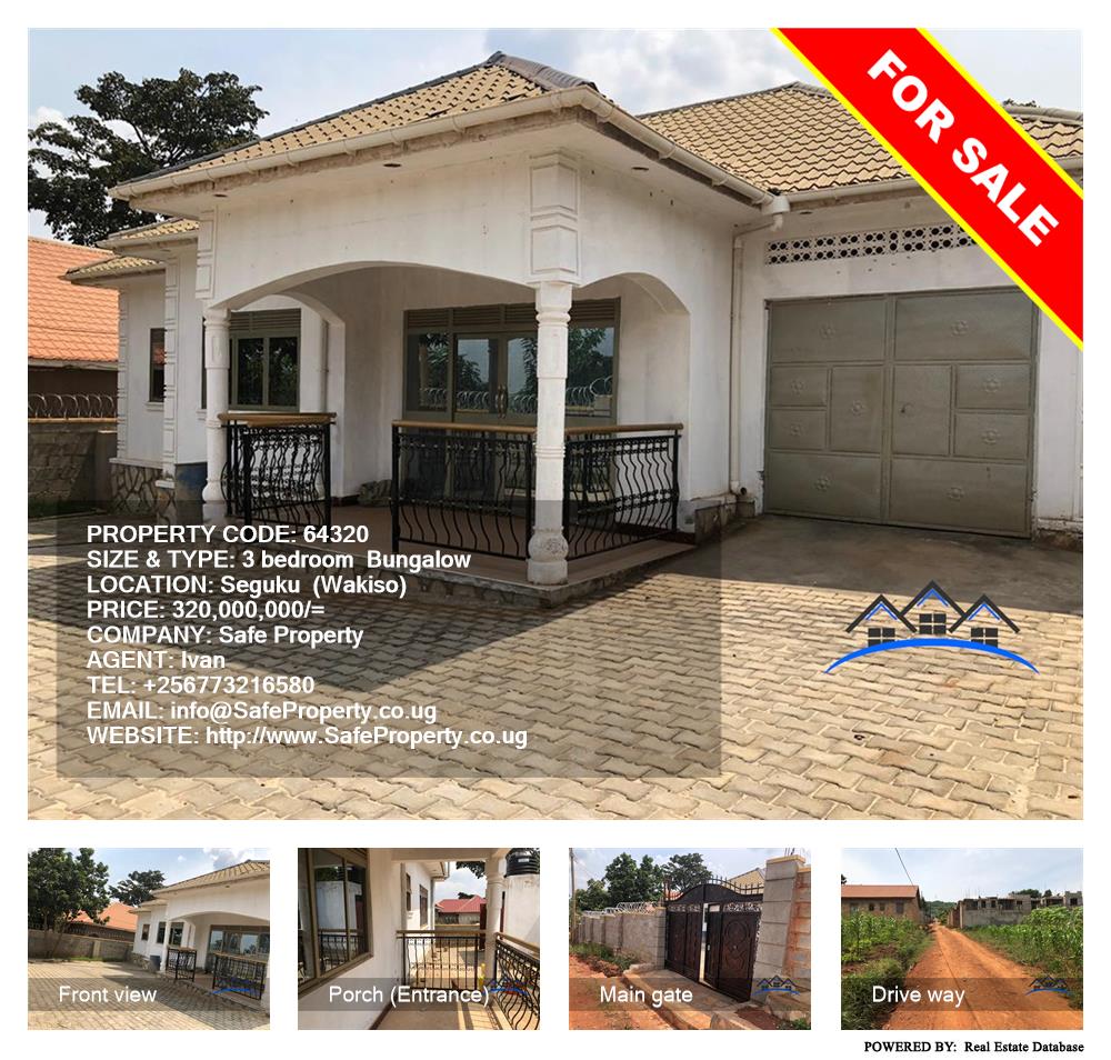 3 bedroom Bungalow  for sale in Seguku Wakiso Uganda, code: 64320