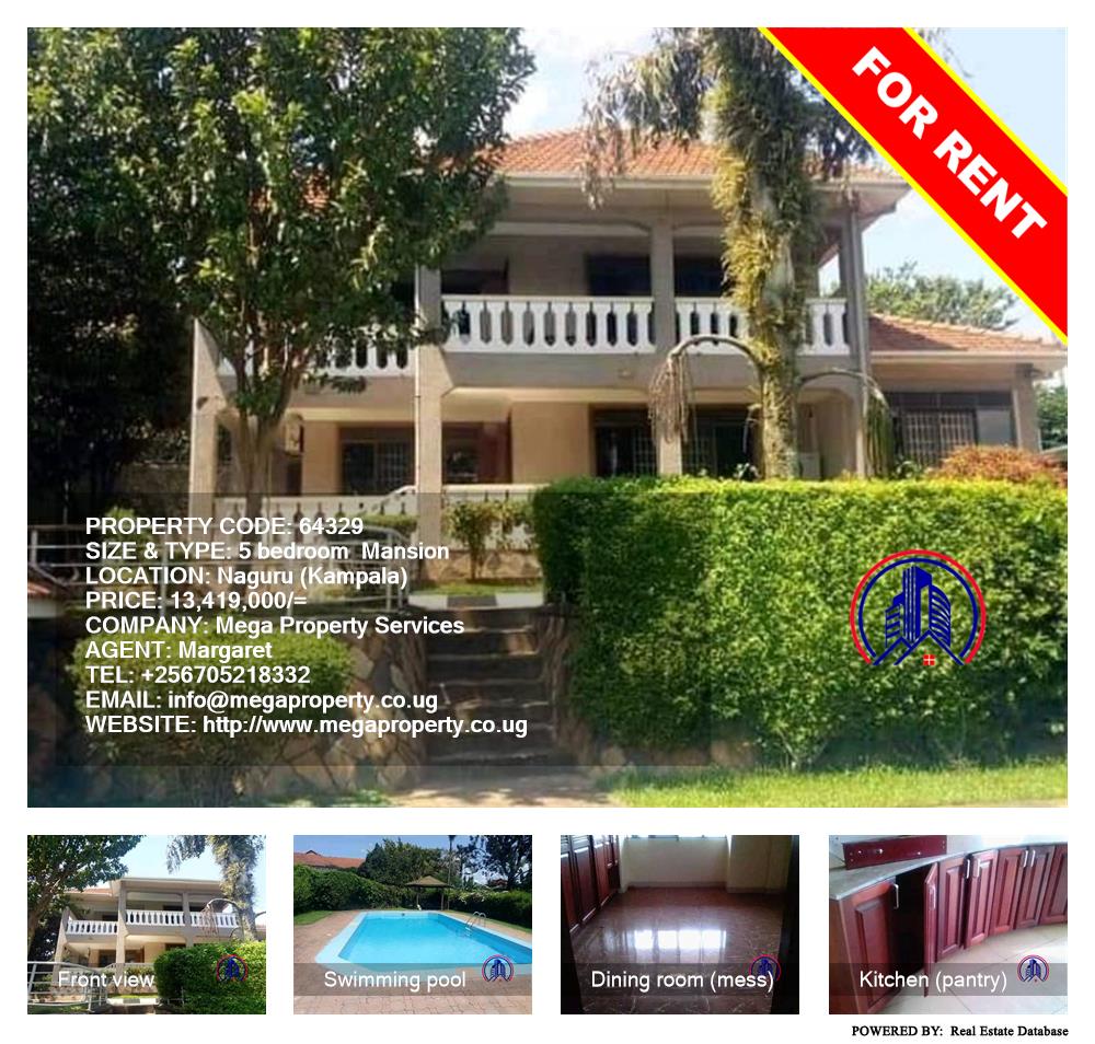 5 bedroom Mansion  for rent in Naguru Kampala Uganda, code: 64329