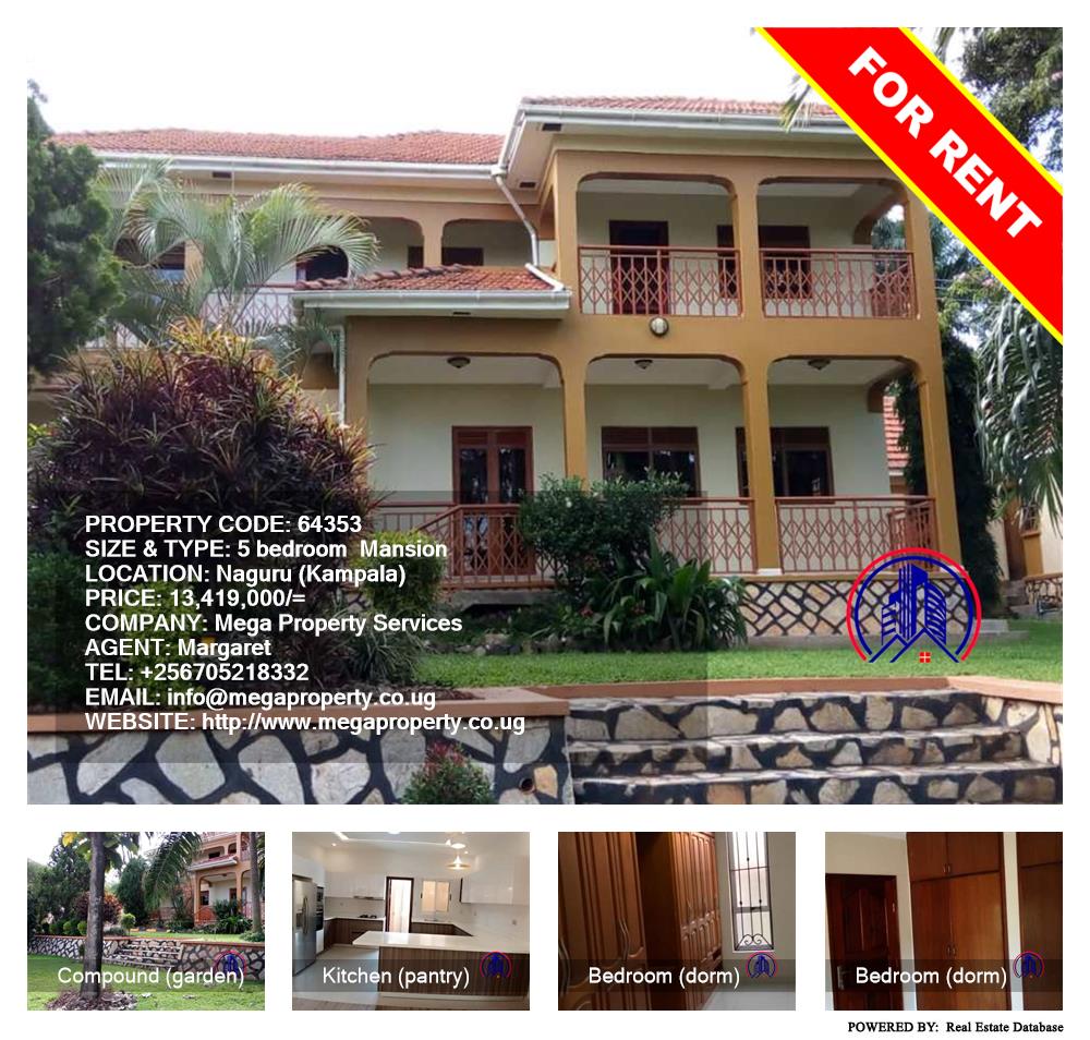 5 bedroom Mansion  for rent in Naguru Kampala Uganda, code: 64353