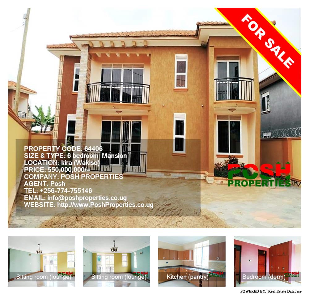 6 bedroom Mansion  for sale in Kira Wakiso Uganda, code: 64406