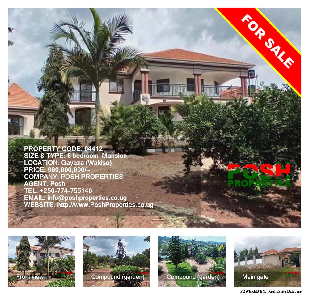 6 bedroom Mansion  for sale in Gayaza Wakiso Uganda, code: 64412