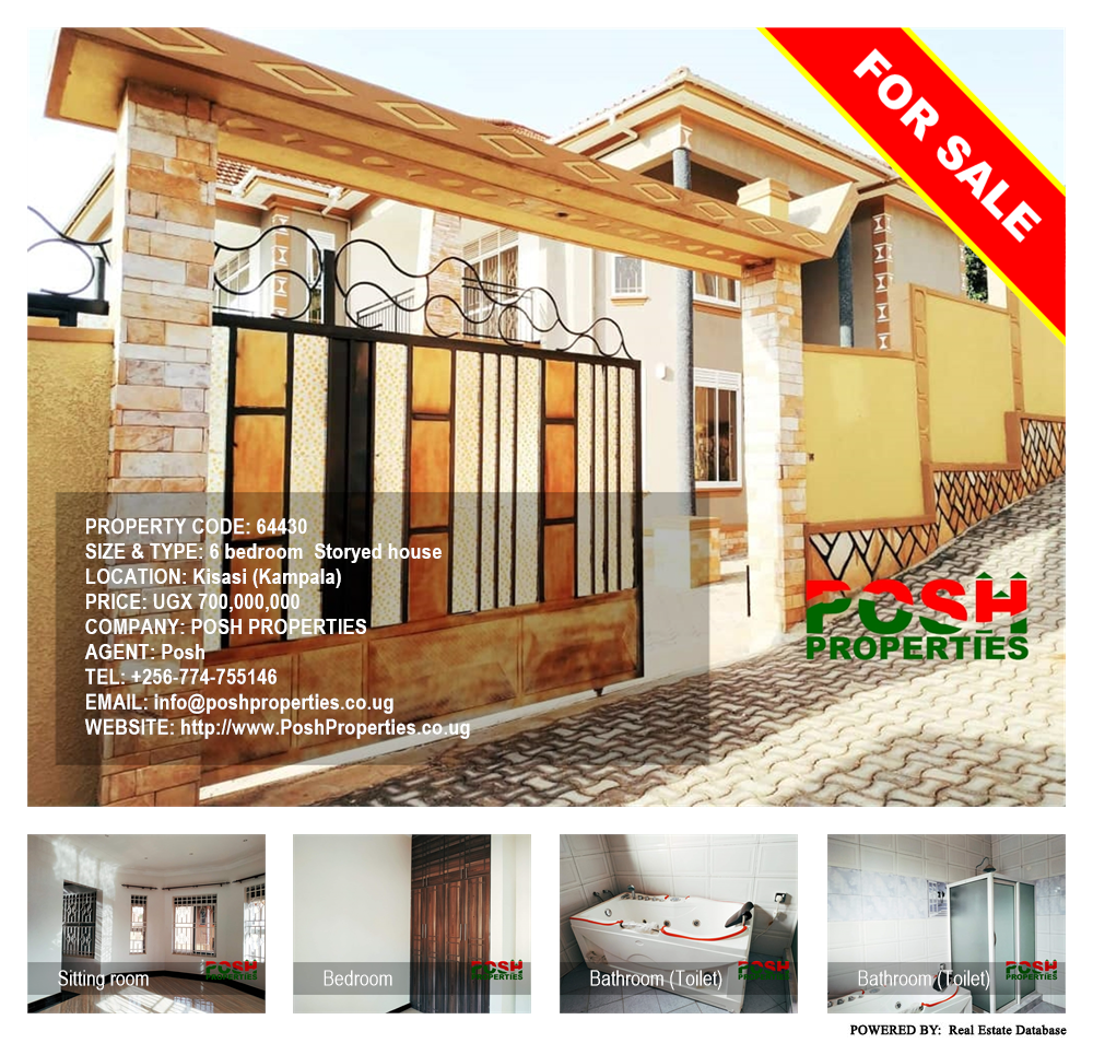 6 bedroom Storeyed house  for sale in Kisaasi Kampala Uganda, code: 64430