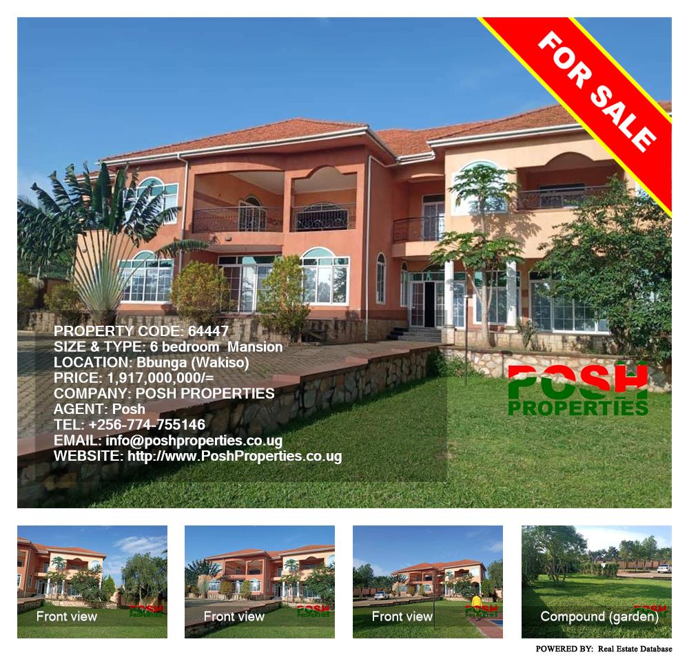 6 bedroom Mansion  for sale in Bbunga Wakiso Uganda, code: 64447