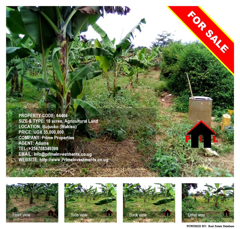 Agricultural Land  for sale in Bujuuko Wakiso Uganda, code: 64466