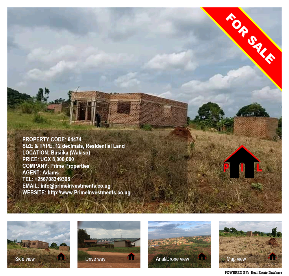 Residential Land  for sale in Busiika Wakiso Uganda, code: 64474