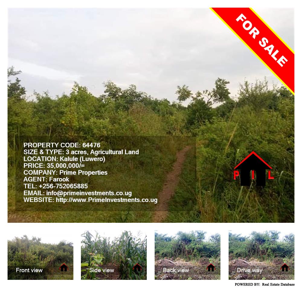 Agricultural Land  for sale in Kalule Luweero Uganda, code: 64476