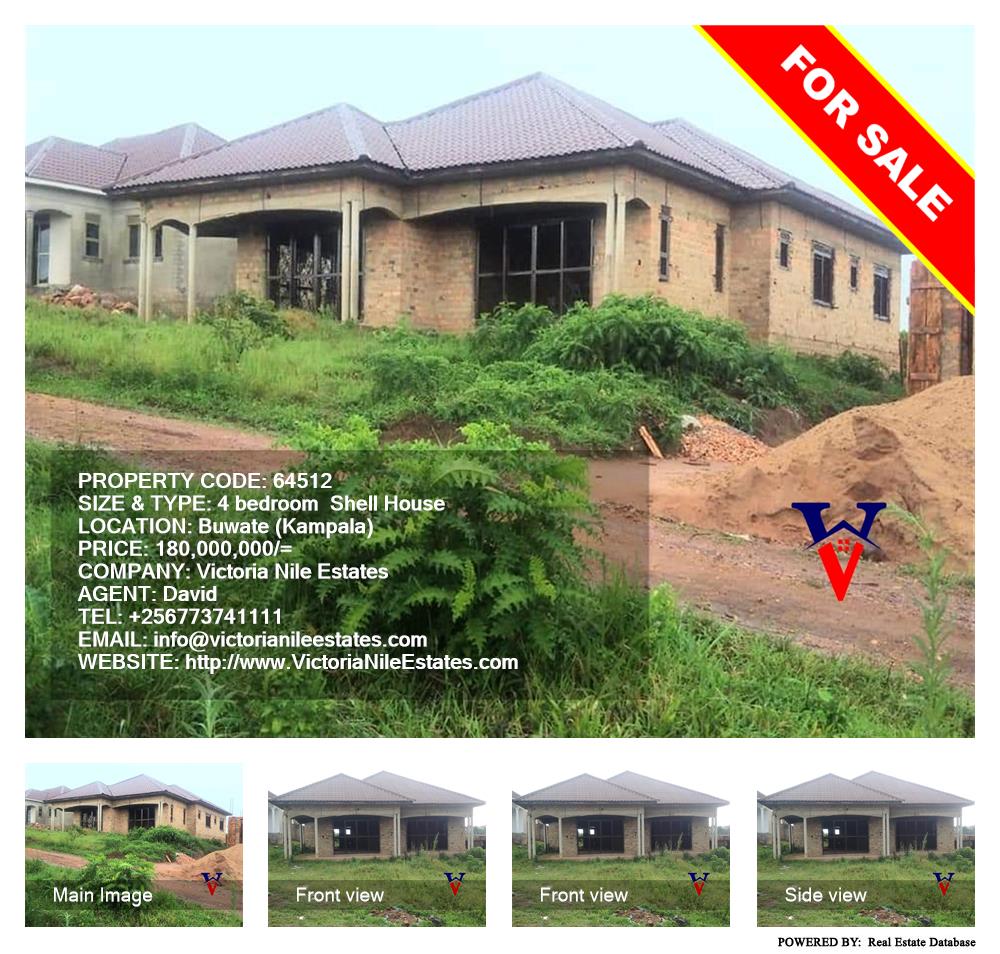 4 bedroom Shell House  for sale in Buwaate Kampala Uganda, code: 64512