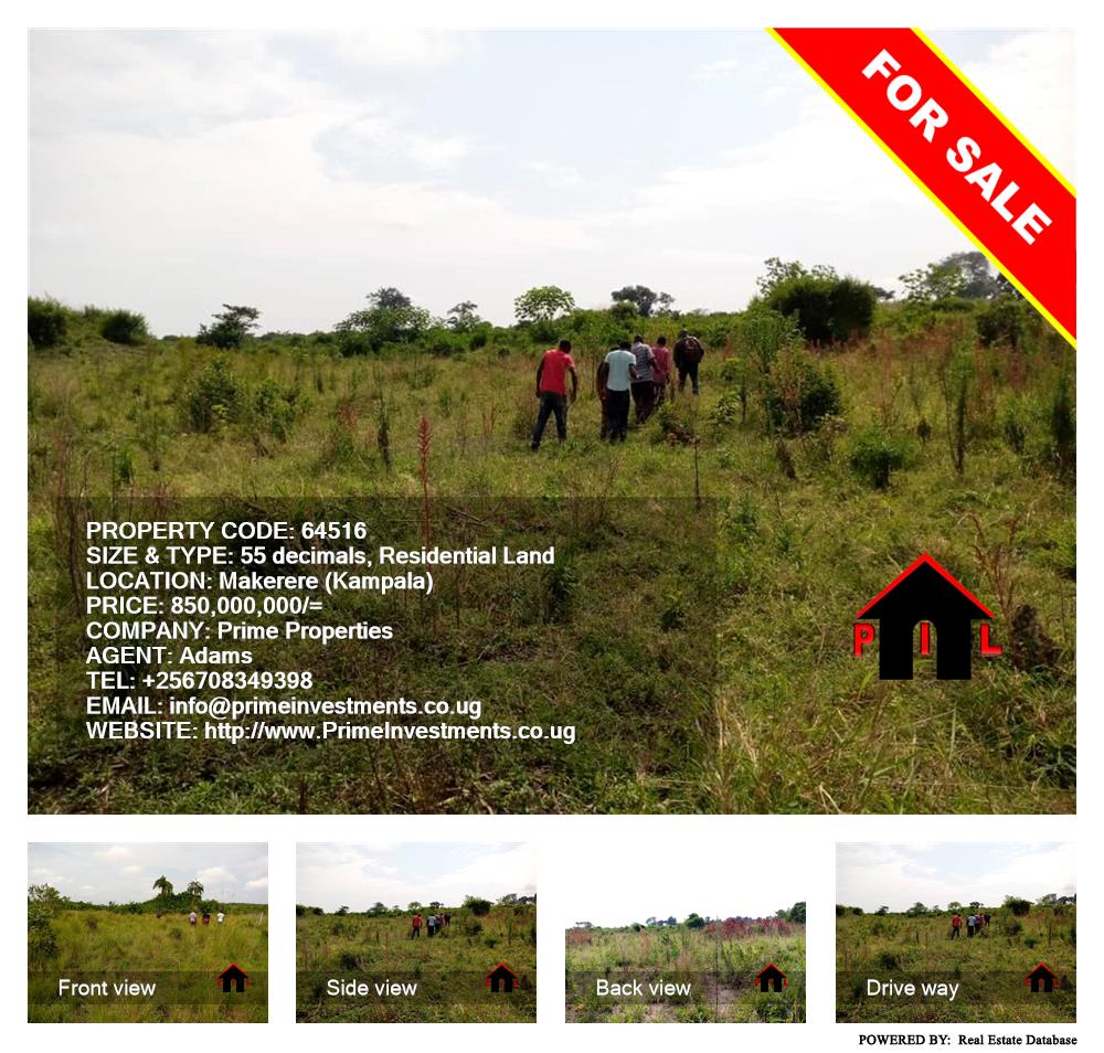 Residential Land  for sale in Makerere Kampala Uganda, code: 64516