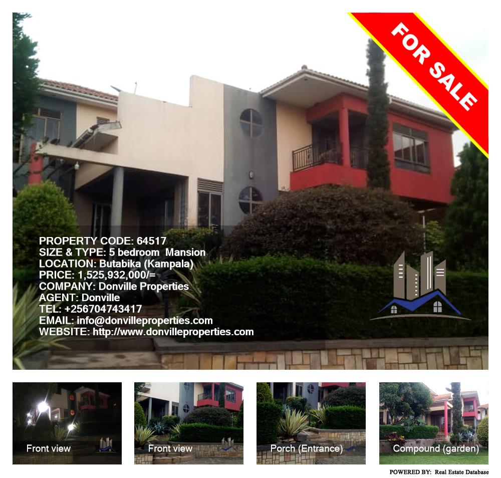 5 bedroom Mansion  for sale in Butabika Kampala Uganda, code: 64517