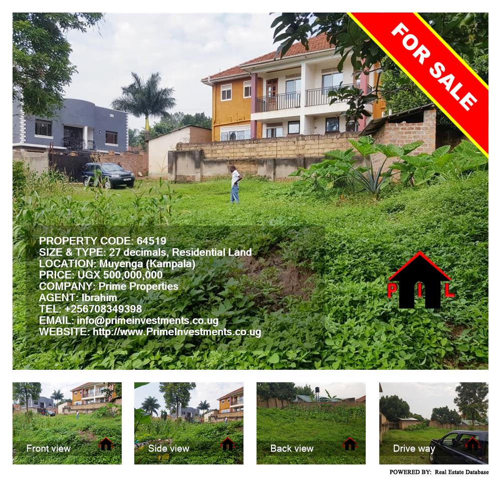 Residential Land  for sale in Muyenga Kampala Uganda, code: 64519