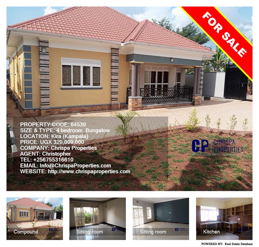 4 bedroom Bungalow  for sale in Kira Kampala Uganda, code: 64530