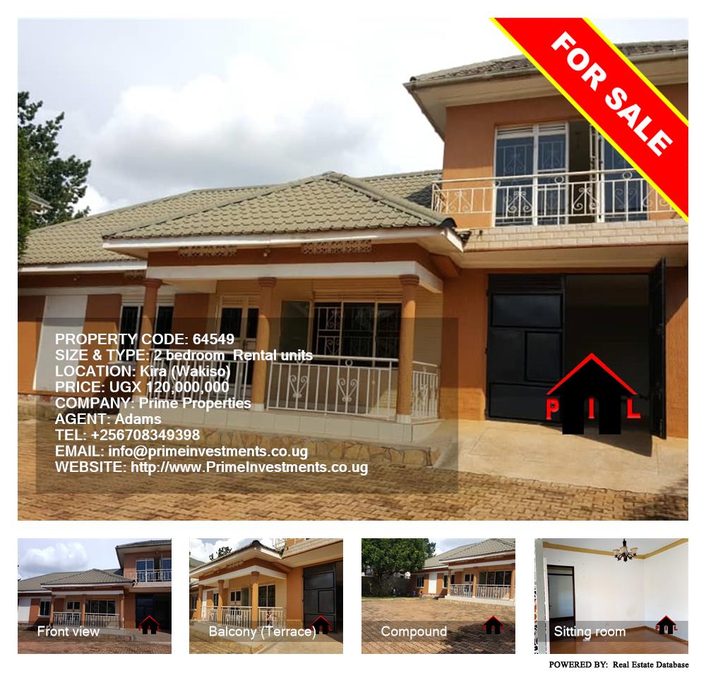 2 bedroom Rental units  for sale in Kira Wakiso Uganda, code: 64549