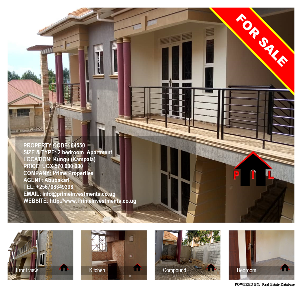 2 bedroom Apartment  for sale in Kungu Kampala Uganda, code: 64550