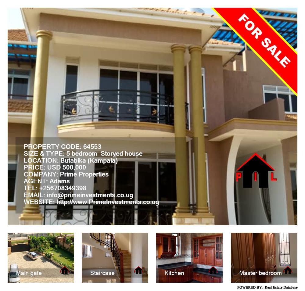 5 bedroom Storeyed house  for sale in Butabika Kampala Uganda, code: 64553