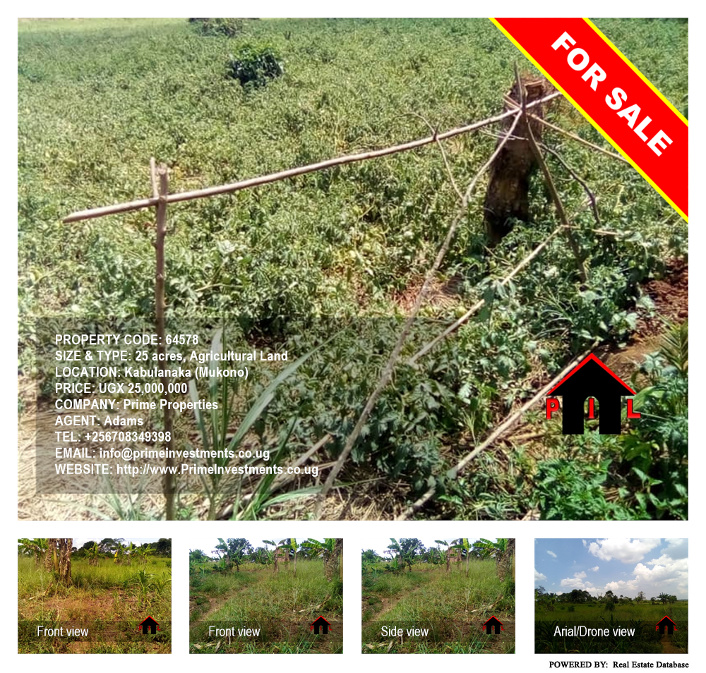 Agricultural Land  for sale in Kabulanaka Mukono Uganda, code: 64578