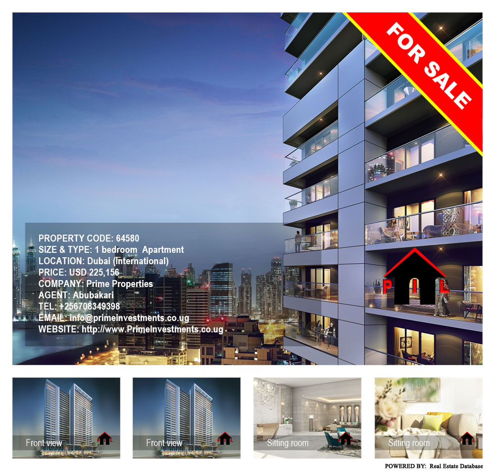 1 bedroom Apartment  for sale in Dubai International Uganda, code: 64580