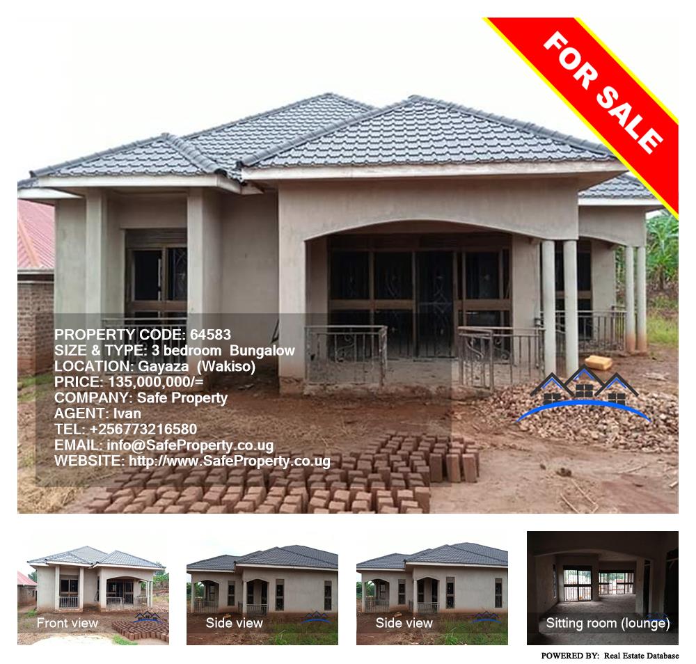 3 bedroom Bungalow  for sale in Gayaza Wakiso Uganda, code: 64583