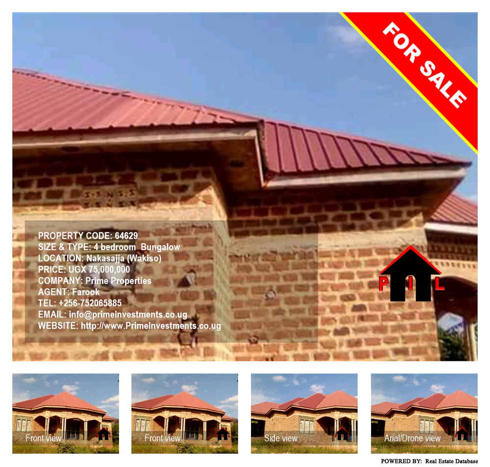 4 bedroom Bungalow  for sale in Nakassajja Wakiso Uganda, code: 64629