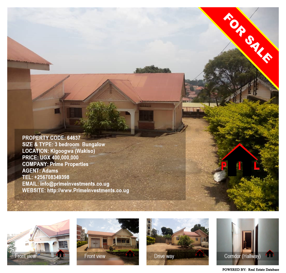 3 bedroom Bungalow  for sale in Kigoogwa Wakiso Uganda, code: 64637