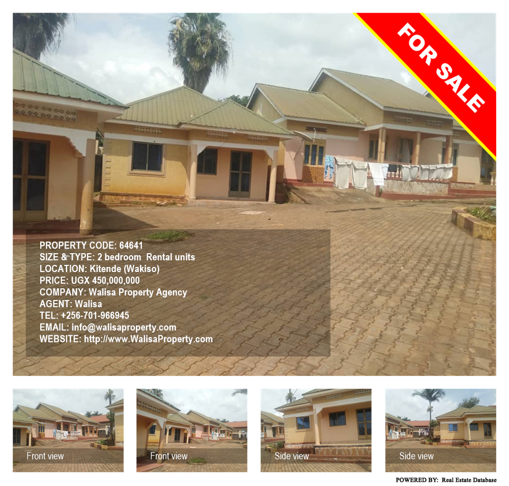 2 bedroom Rental units  for sale in Kitende Wakiso Uganda, code: 64641