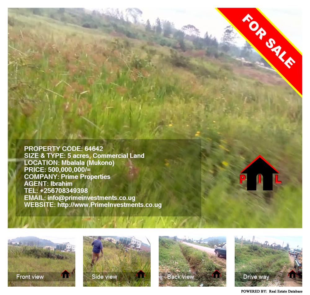 Commercial Land  for sale in Mbalala Mukono Uganda, code: 64642