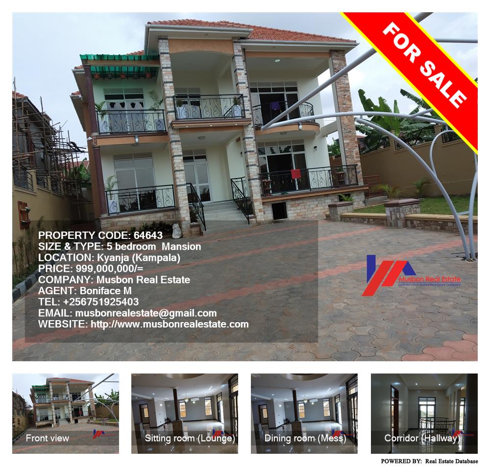 5 bedroom Mansion  for sale in Kyanja Kampala Uganda, code: 64643