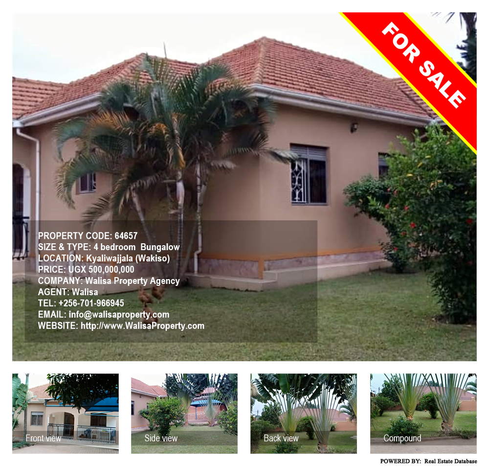4 bedroom Bungalow  for sale in Kyaliwajjala Wakiso Uganda, code: 64657