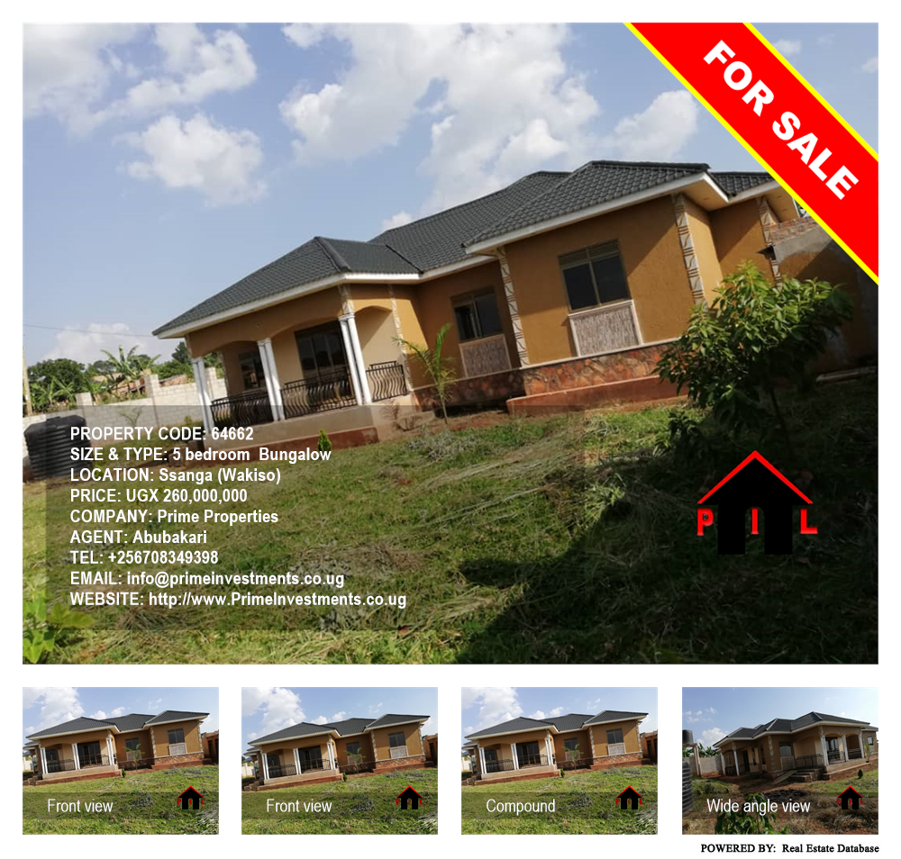 5 bedroom Bungalow  for sale in Ssanga Wakiso Uganda, code: 64662