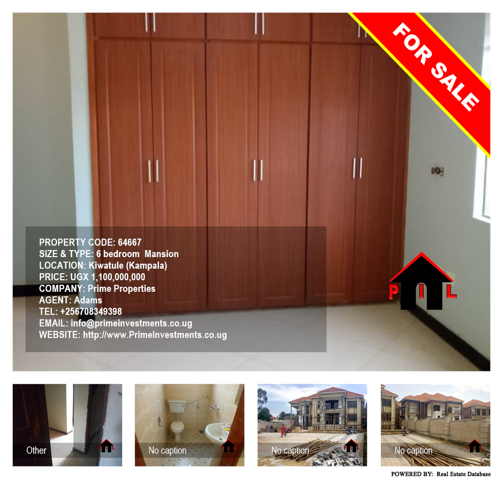 6 bedroom Mansion  for sale in Kiwaatule Kampala Uganda, code: 64667